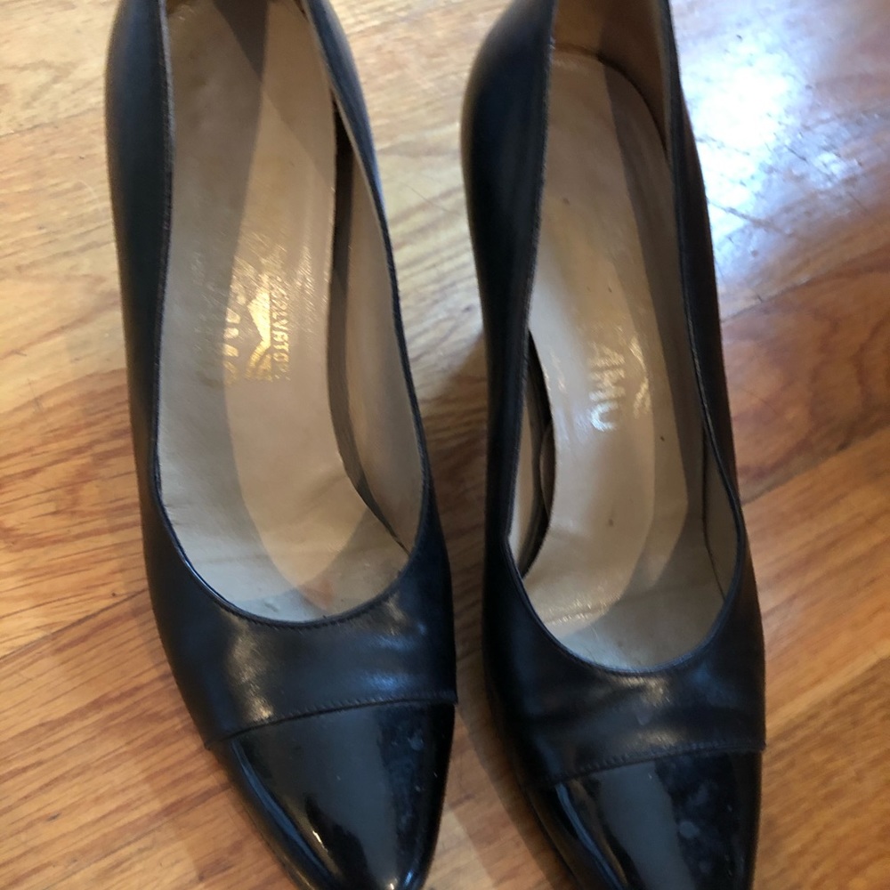Ferragamo black pumps